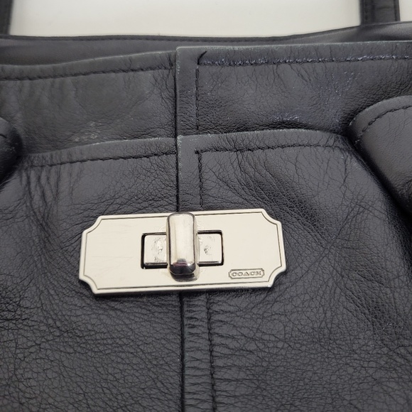 Coach Chelsea Leather Handbag black shoulder bag straps handles purse tote - Picture 5 of 16